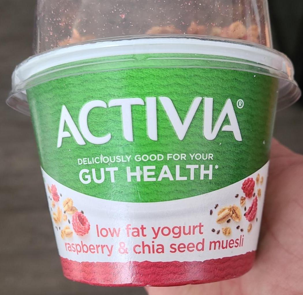 Fotografie - Gut Health Low fat Yogurt Raspberry & Chia Seed Muesli Activia