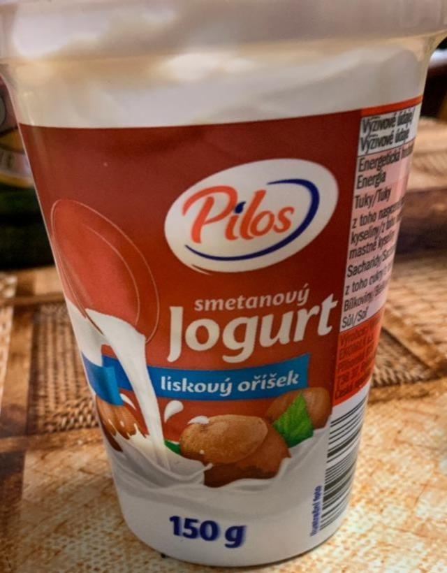 Fotografie - jogurt smetanový lískový oříšek Pilos
