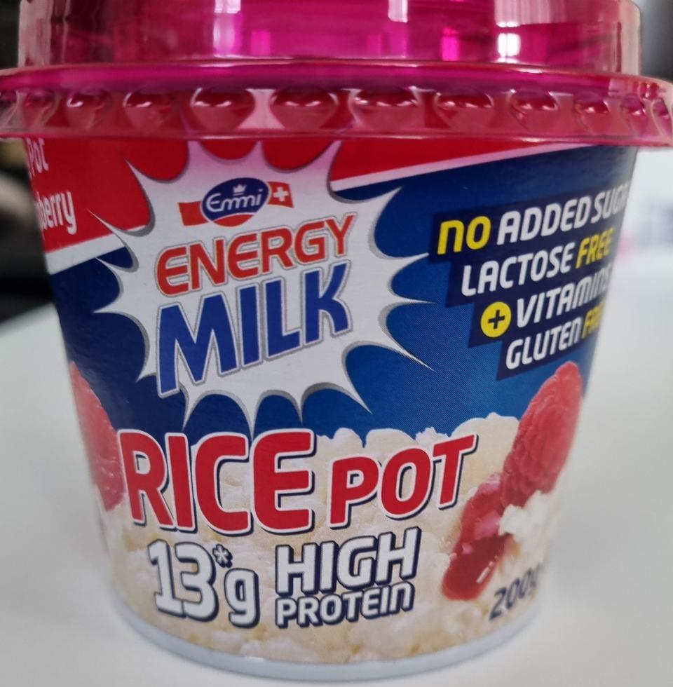 Fotografie - Energy Milk Rice Pot Raspberry 13g protein Emmi