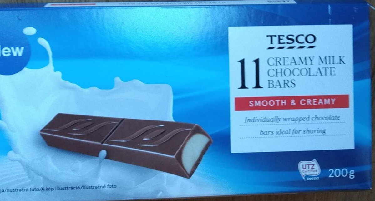 Fotografie - Tesco Creamy milk chocolate bars