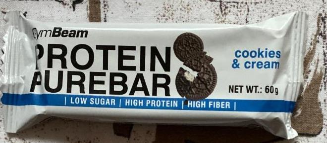 Fotografie - Purebar protein Cookies & Cream GymBeam