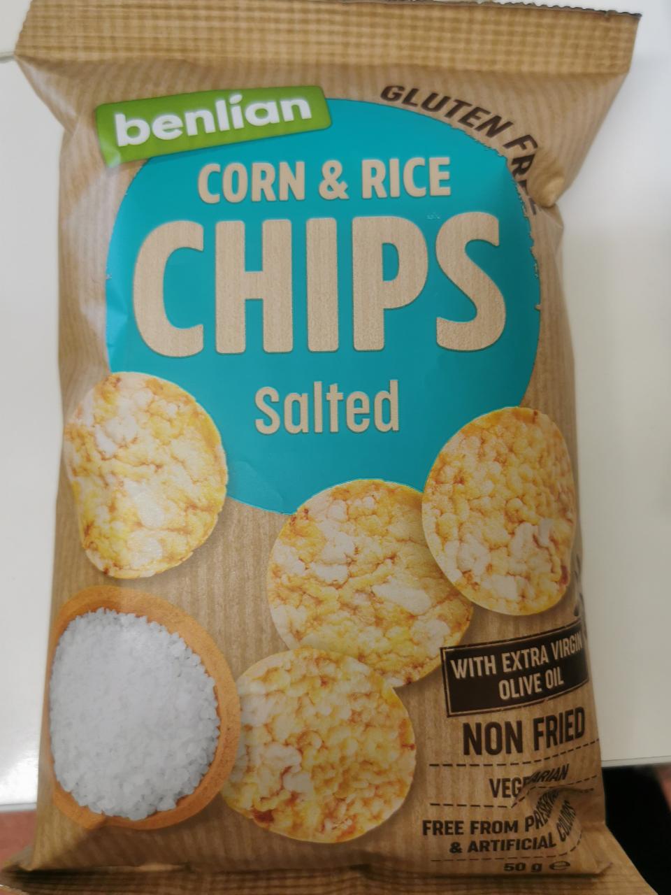 Fotografie - Corn & Rice Chips Salted Benlian