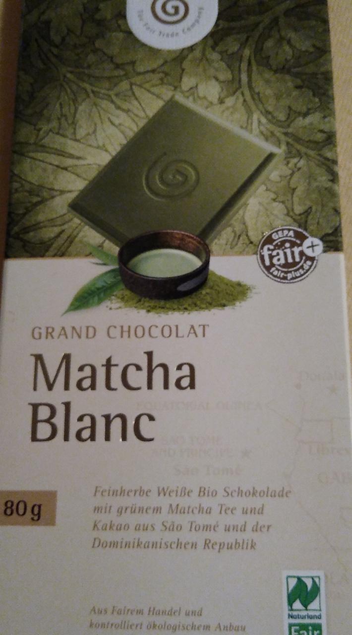 Fotografie - Grand Chocolat Matcha Blanc Gepa