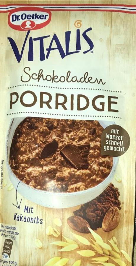 Fotografie - Vitalis Schokoladen Porridge Dr.Oetker