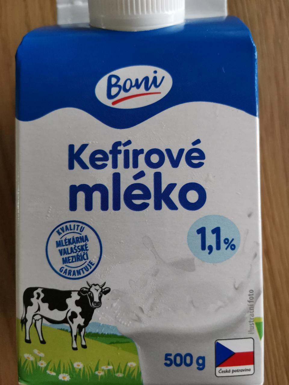 Fotografie - kefírové mléko bílé 1,1% tuku Boni