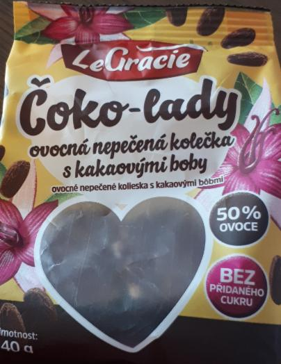 Fotografie - Čoko-lady ovocná nepečená kolečka s kakaovými boby LeGracie