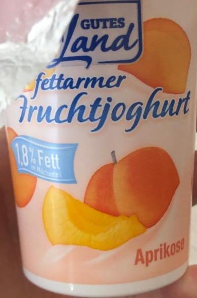 Fotografie - Fettarmer Fruchtjoghurt Aprikose 1,8% Fett Gutes Land