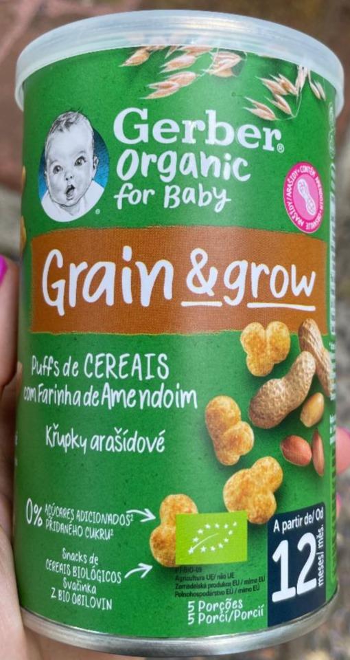 Fotografie - Grain & Grow Bio Křupky arašídové Gerber Organic