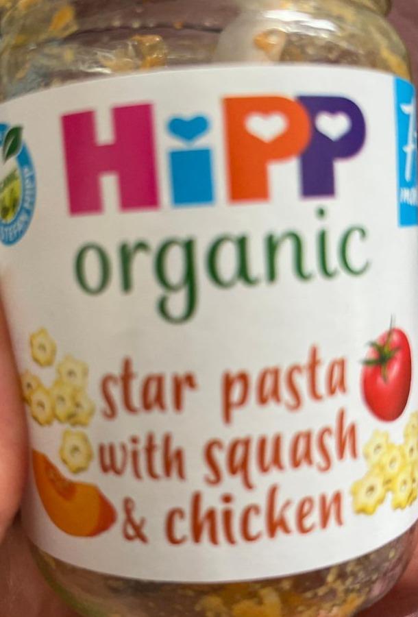 Fotografie - organic star pasta with squash & chicken Hipp