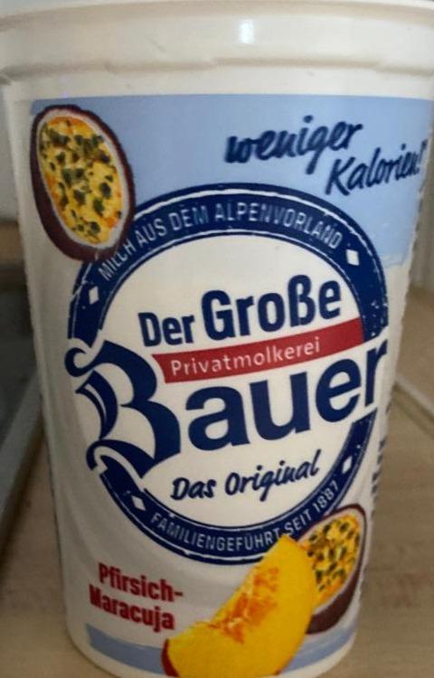 Fotografie - Joghurt mild Pfirsich-maracuja Der Große Bauer