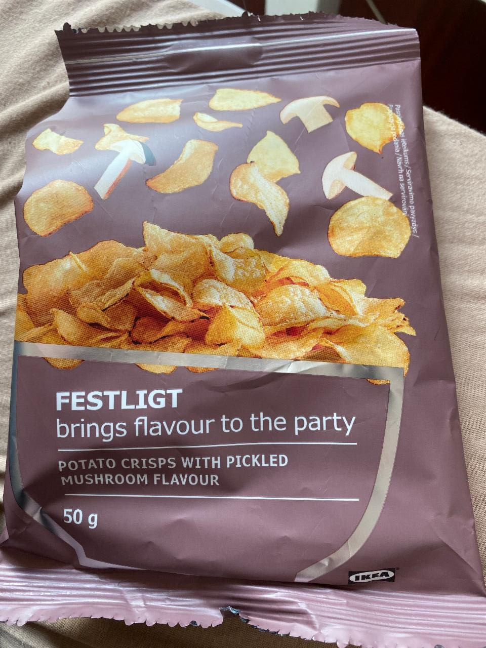 Fotografie - Festligt Potato Crisps with Pickled Mushroom Flavour Ikea