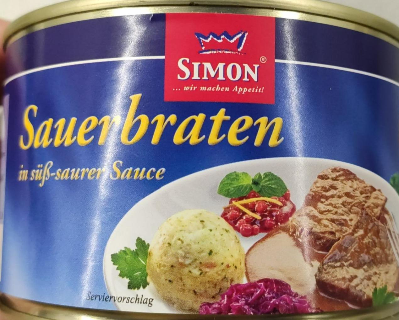 Fotografie - Sauerbraten in süß-saurer Sauce Simon