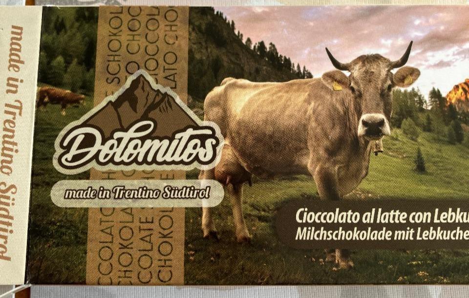 Fotografie - Milkschokolade mit Lebkuchen Dolomitos