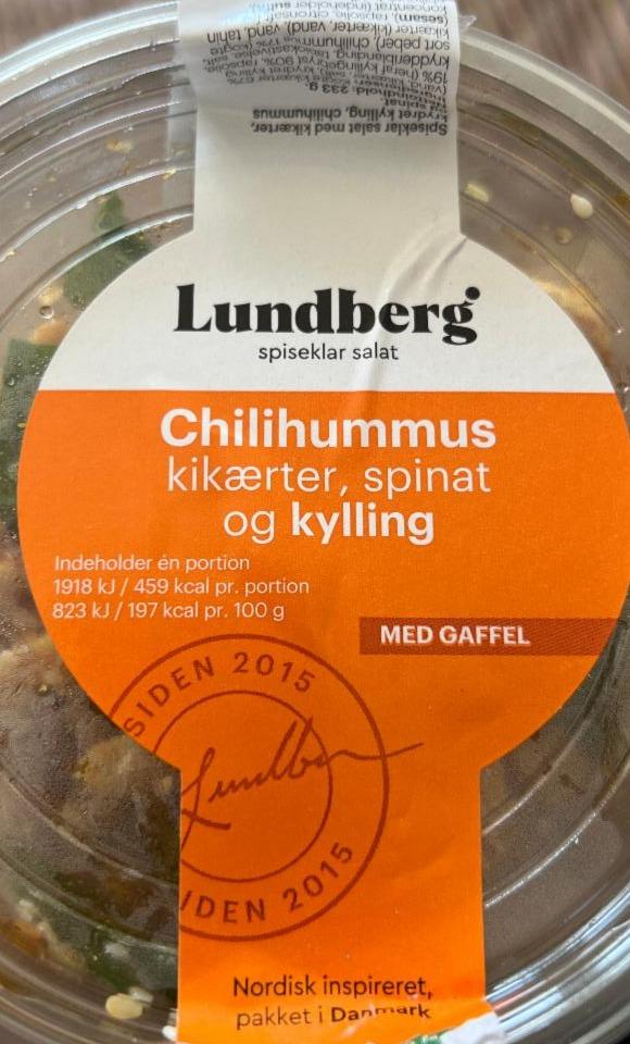 Fotografie - Chilihummus kikærter, spinat og kylling Lundberg