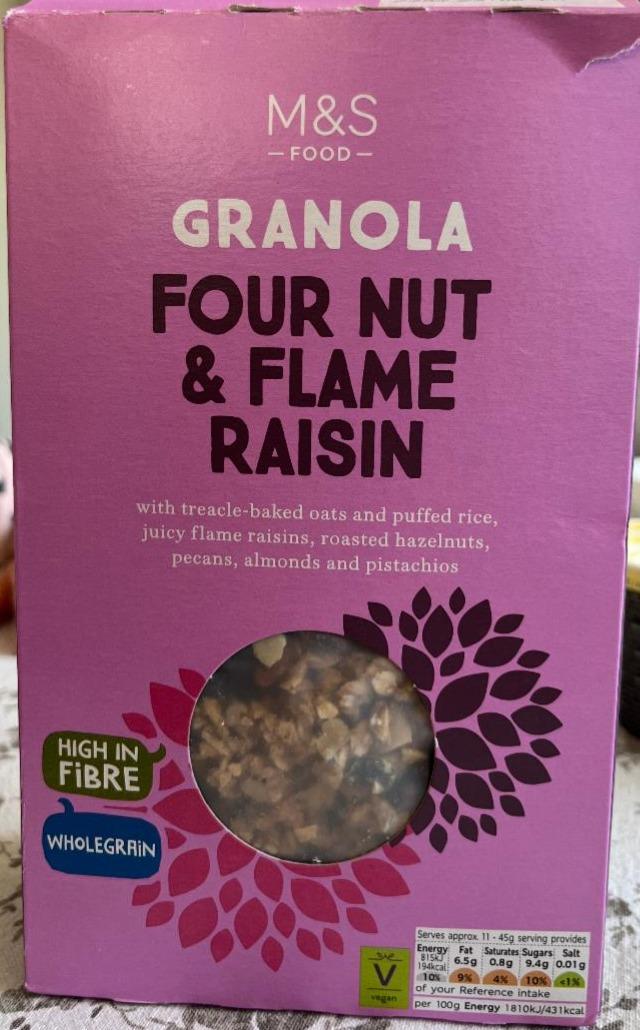 Fotografie - Granola Four Nut & Flame Raisin M&S Food