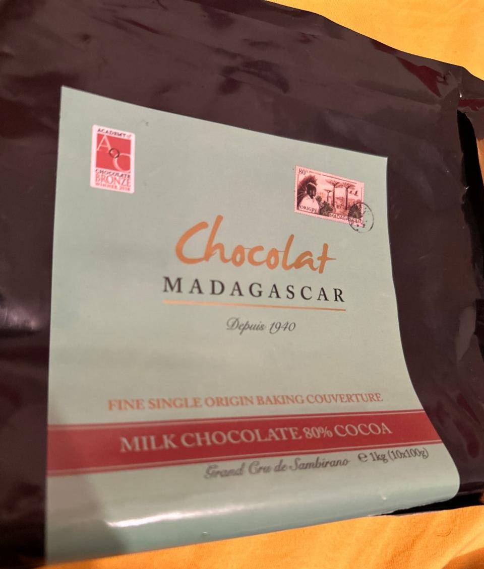 Fotografie - Milk chocolate 80% cocoa Chocolat Madagascar