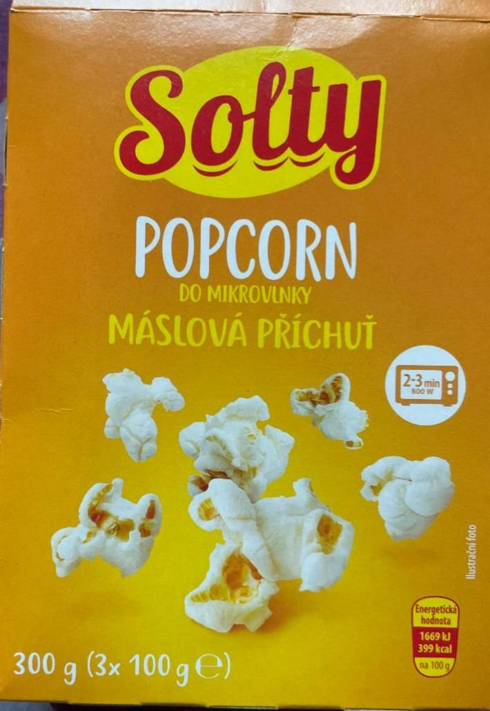 Fotografie - Popcorn do mikrovlnky máslová příchuť Solty