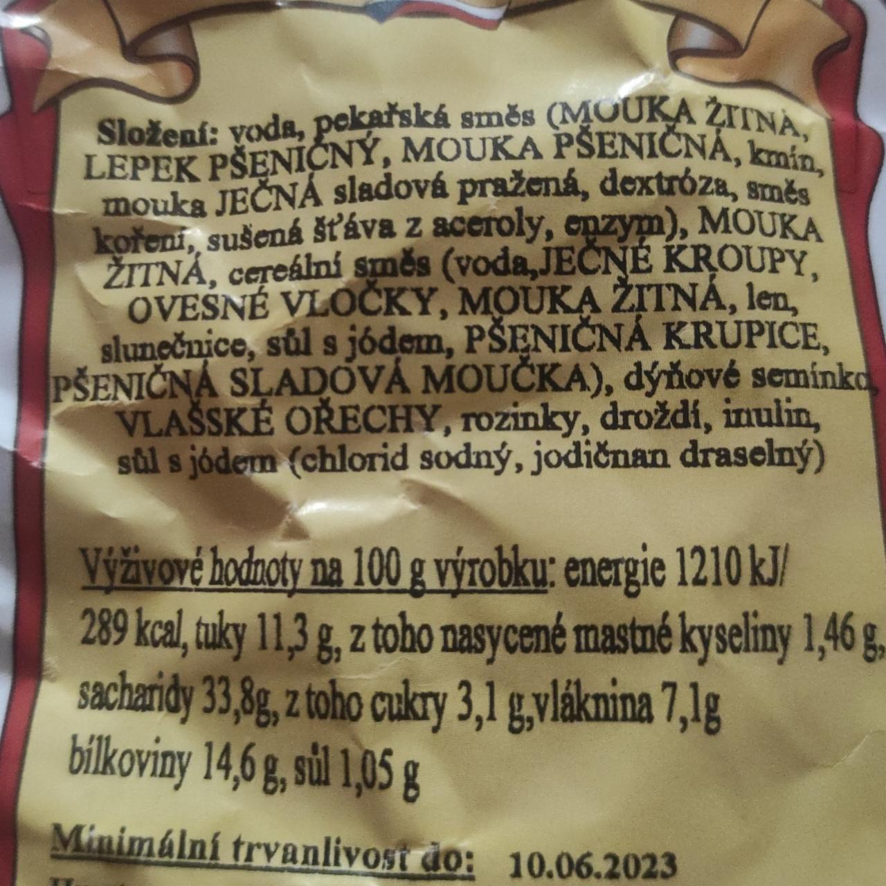 Fotografie - Dýňovo-ořechový chléb s vlákninou Pekárna Lično