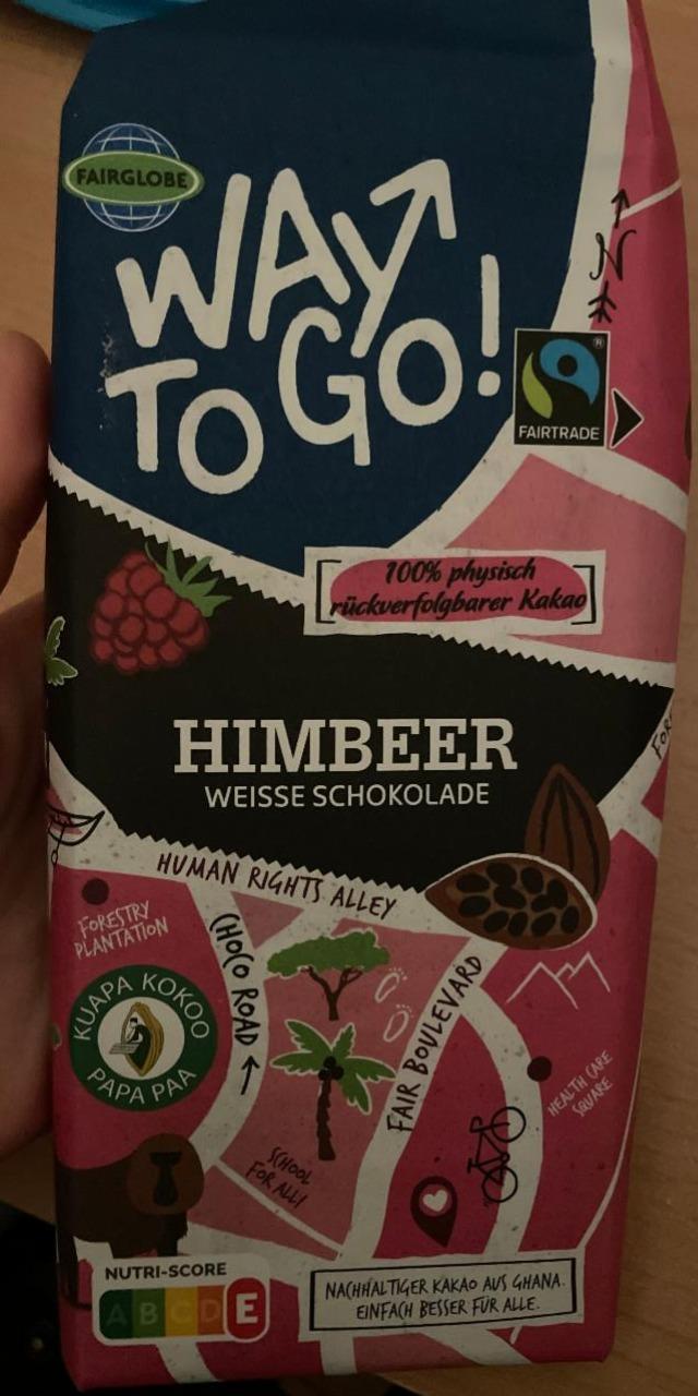 Fotografie - Way to Go! Himbeer Weisse Schokolade Fairglobe