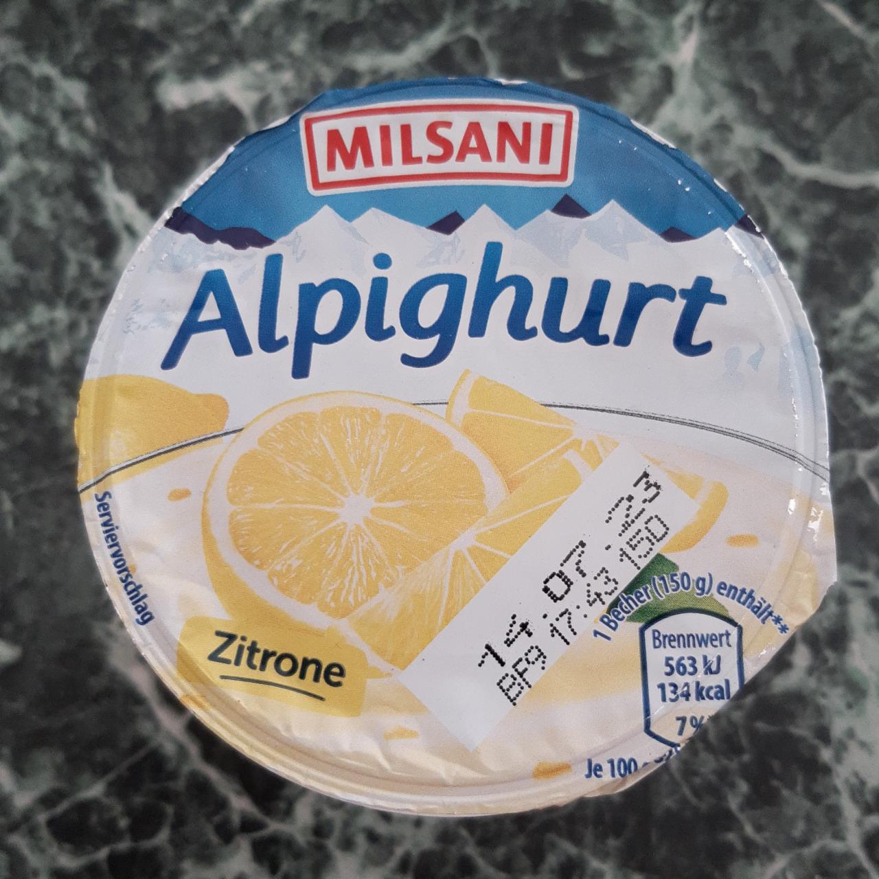 Fotografie - Alpighurt Zitrone Milsani