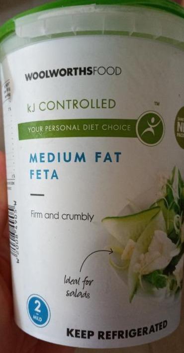 Fotografie - Medium Fat Feta Woolworths Food