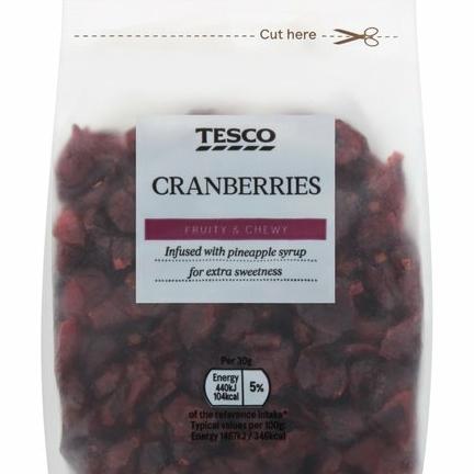 Fotografie - Cranberries infused with pineapple juice TESCO