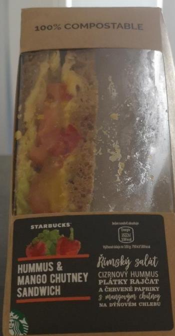 Fotografie - Hummus & mango chutney sandwich Starbucks