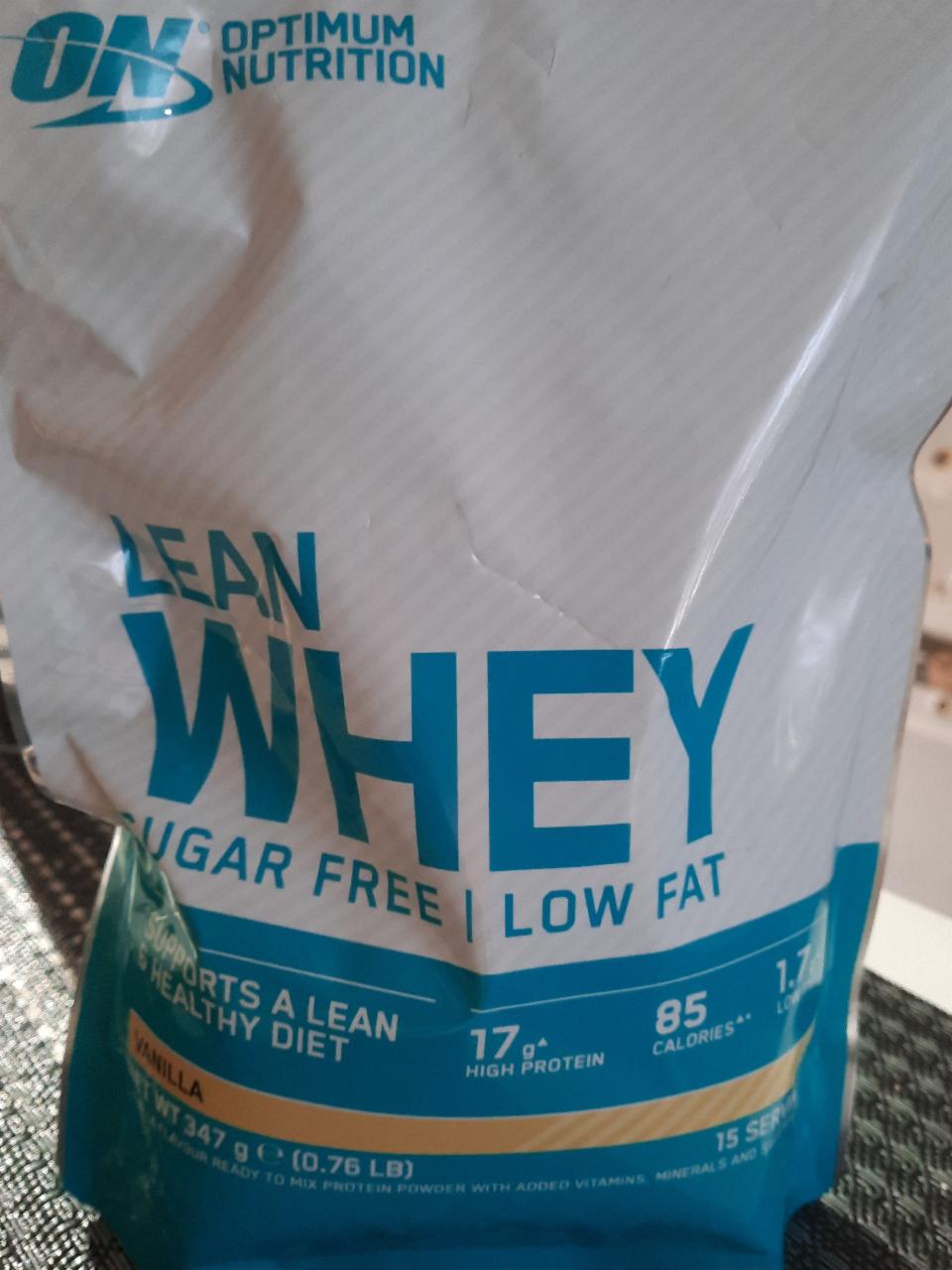 Fotografie - Lean Whey Protein Low Fat Sugar Free Vanilla Optimum Nutrition