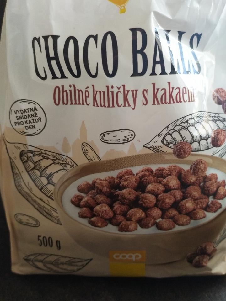 Fotografie - Choco balls Obilné kuličky s kakaem COOP