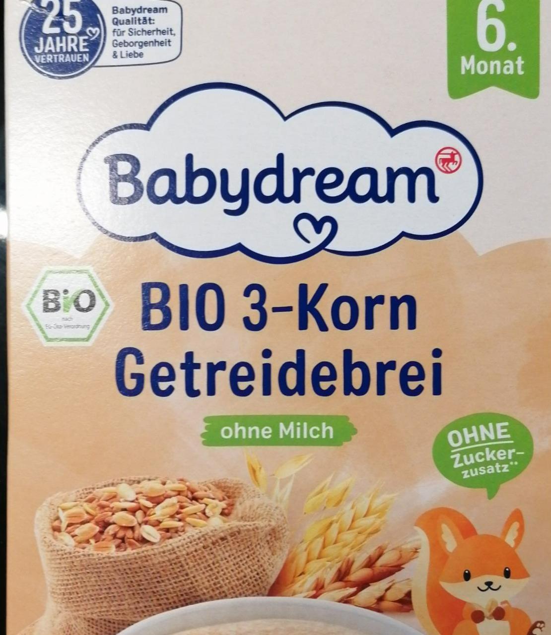 Fotografie - BIO 3-Korn Getreidebrei ohne Milch Babydream