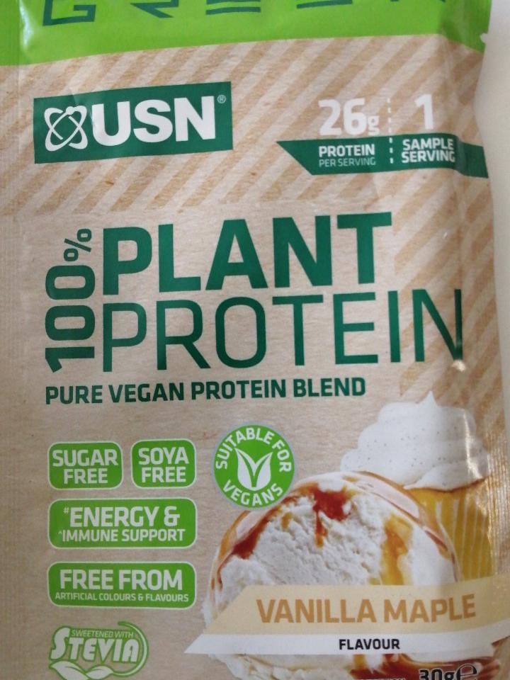 Fotografie - 100% Plant Protein Vanilla Maple USN
