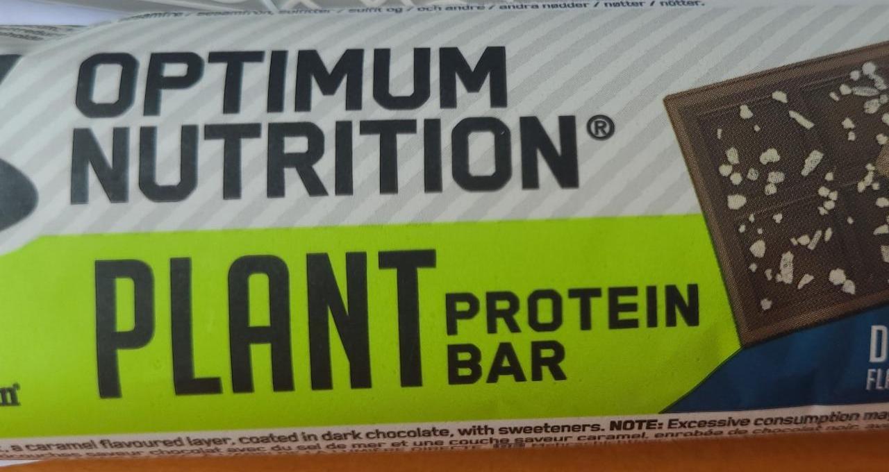 Fotografie - Plant Protein Bar Dark Chocolate Sea Salt Optimum Nutrition