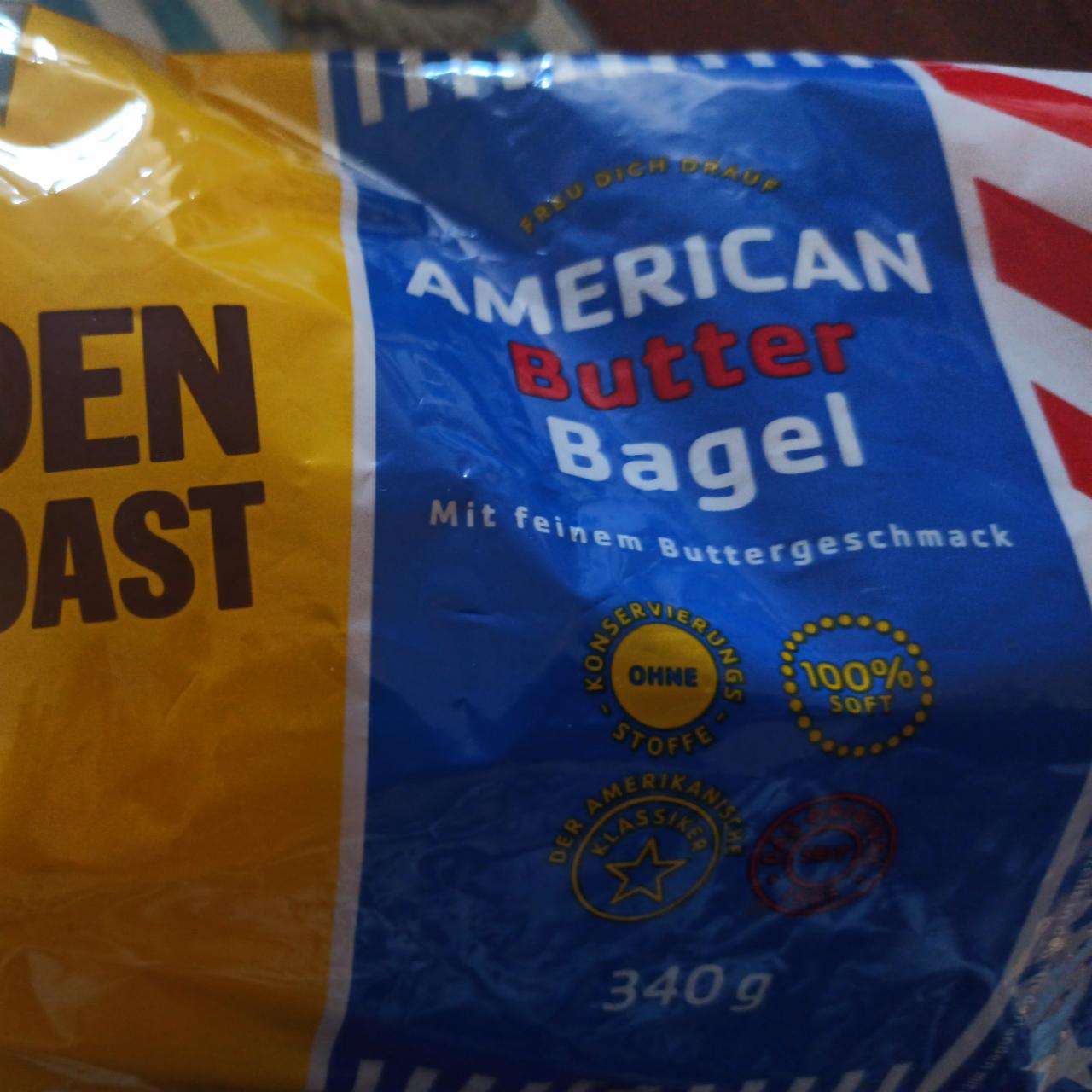 Fotografie - American butter bagel Golden Toast