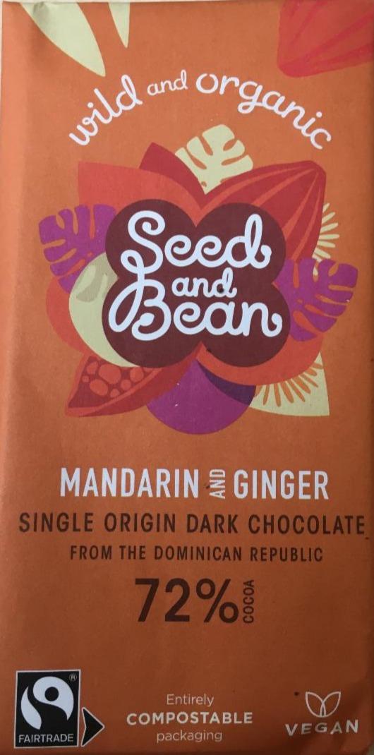 Fotografie - Mandarin and Ginger Dark chocolate 72% Seed and Bean