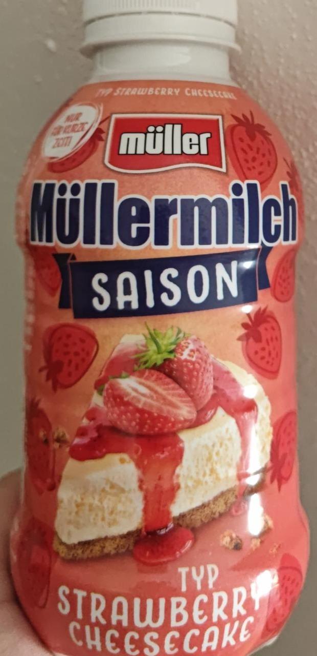 Fotografie - Müllermilch Limited strawberry cheesecake Müller