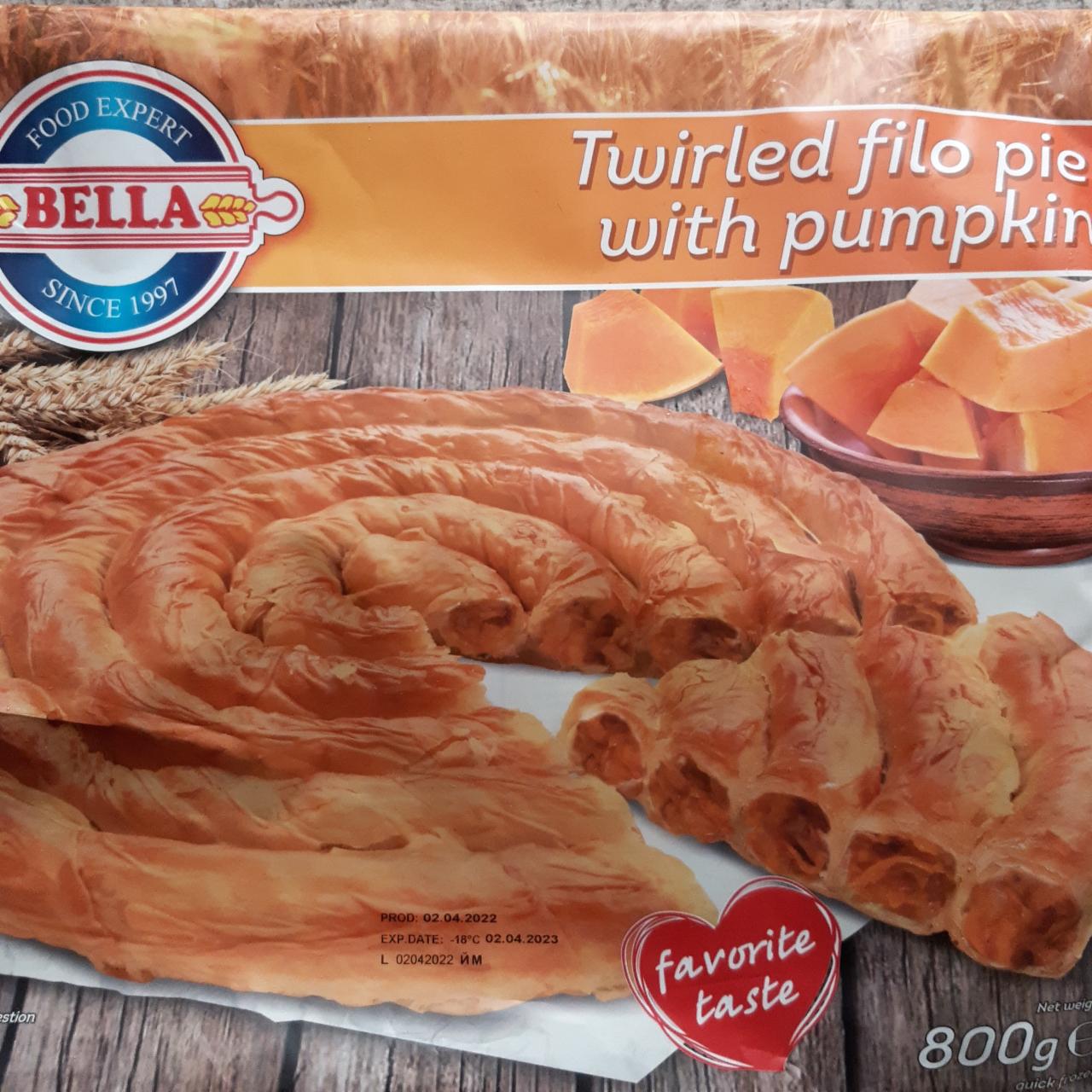 Fotografie - Twirled filo pie with pumpkin Bella