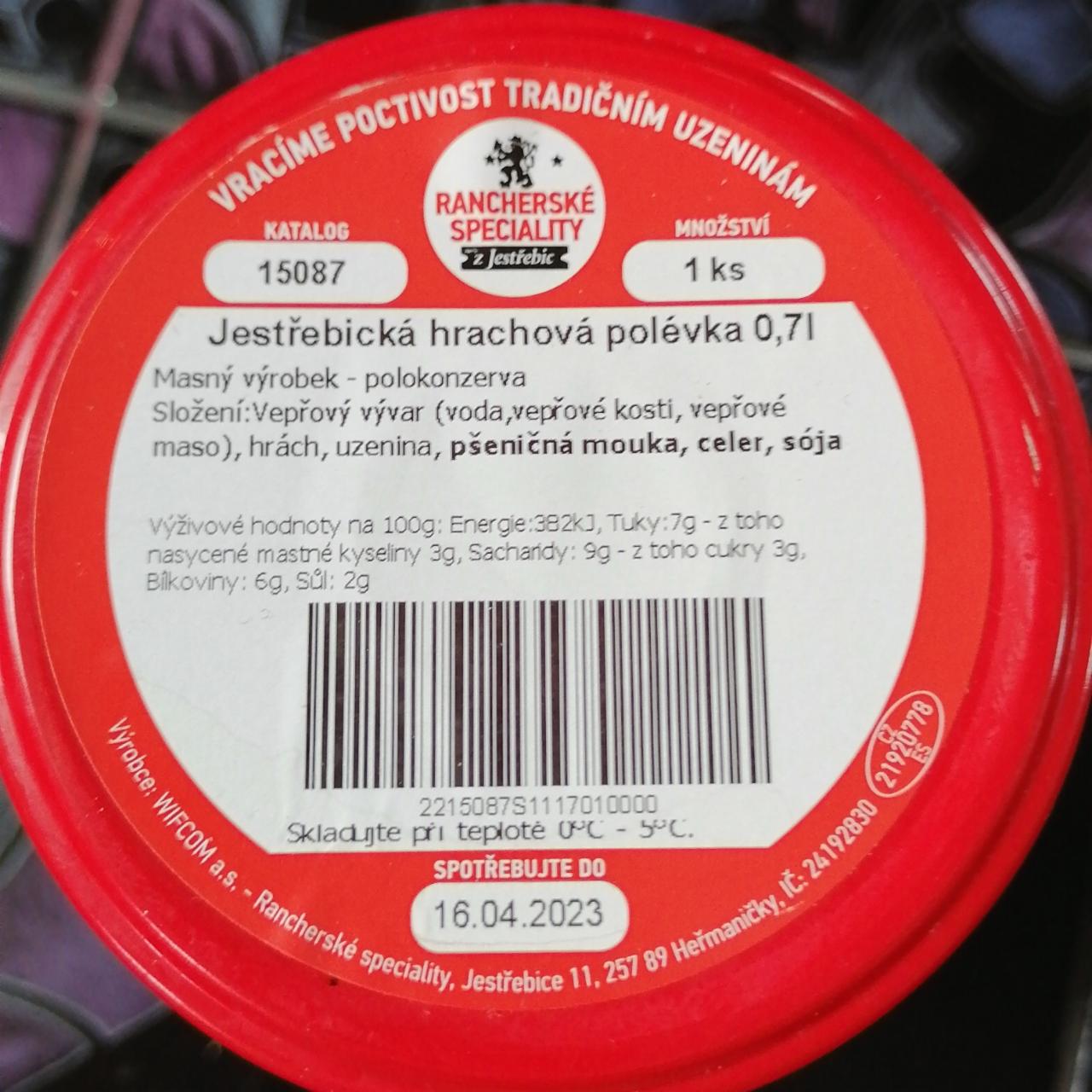 Fotografie - Jestřebická hrachová polévka Rancherské speciality