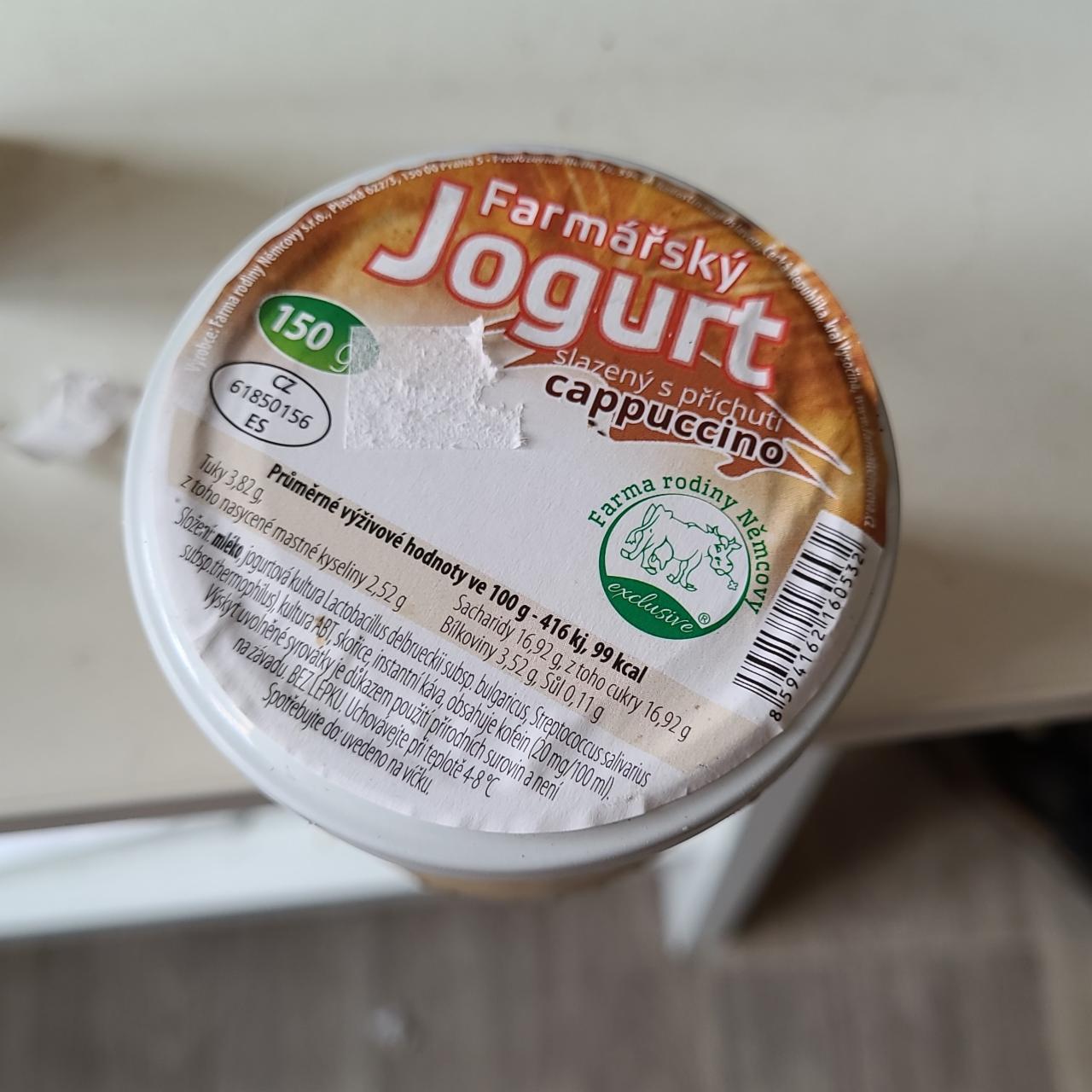 Fotografie - Farmářský jogurt slazený s příchutí cappuccino Farma rodiny Němcovy
