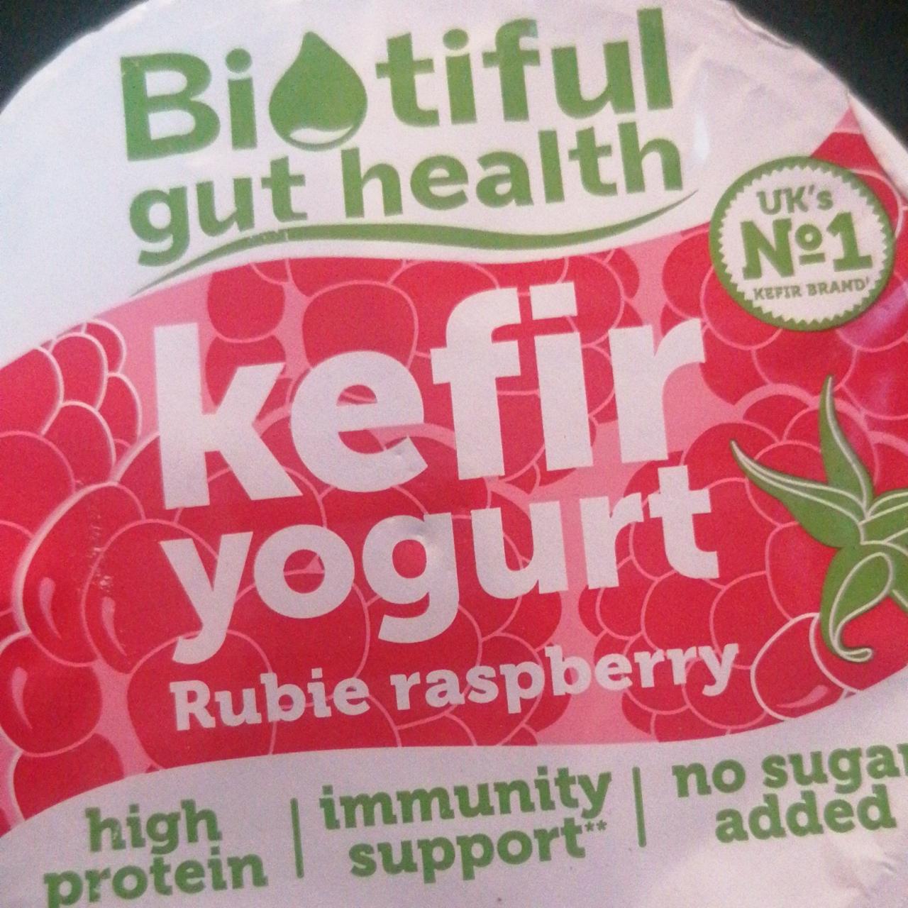 Fotografie - Kefir yogurt rubie raspberry Biotiful gut health