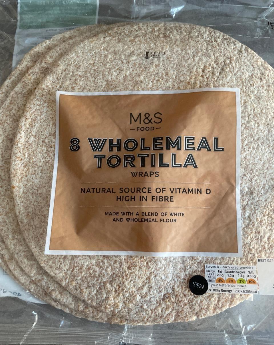 Fotografie - 8 Wholemeal Tortilla Wraps M&S Food