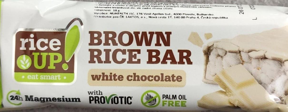 Fotografie - Brown rice bar White chocolate