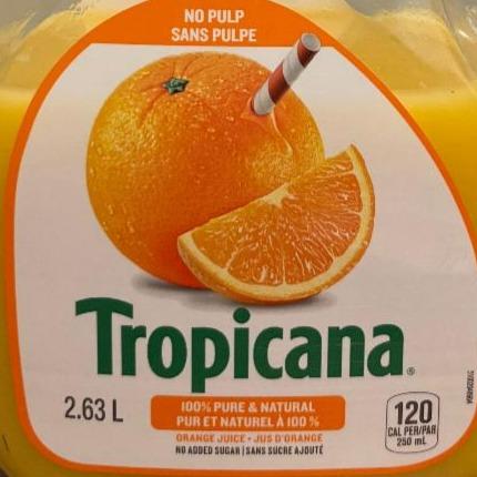 Fotografie - 100% Pure & Natural Orange Juice Tropicana