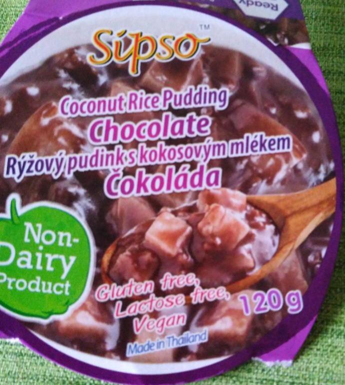 Fotografie - Rýžový pudink s kokosovým mlékem čokoláda Sipso 