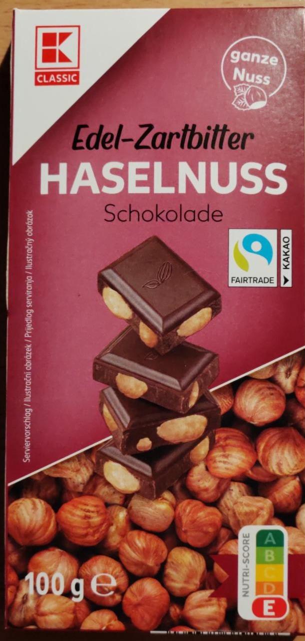 Fotografie - Edel-zartbitter Haselnuss Schokolade K-Classic