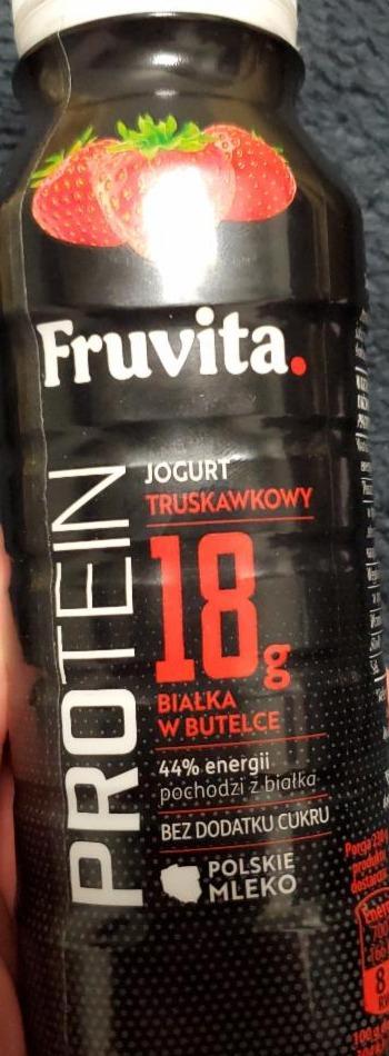 Fotografie - Protein Jogurt truskawkowy pitny FruVita