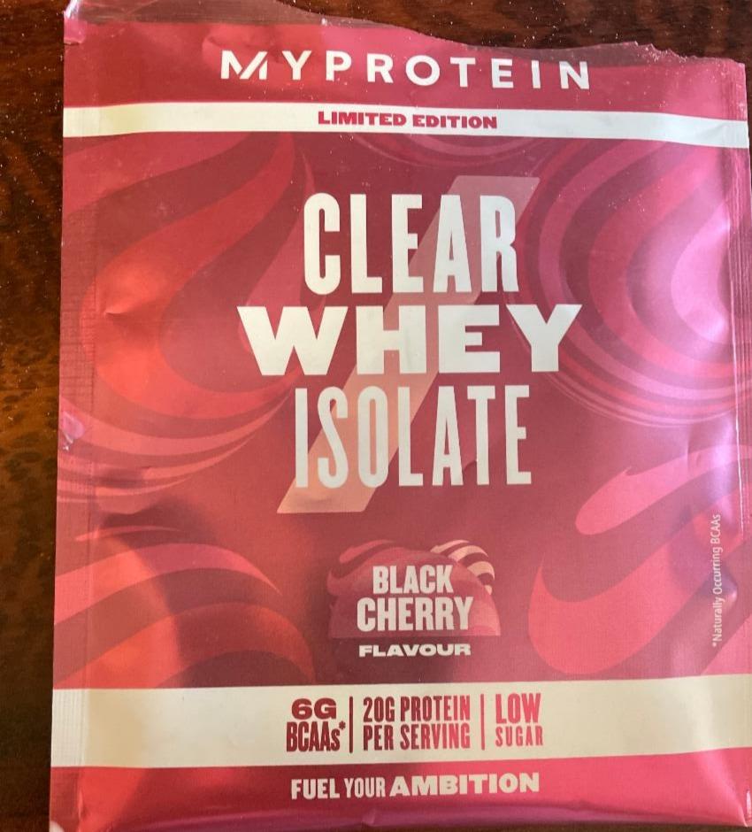 Fotografie - Clear whey isolate Black cherry MyProtein