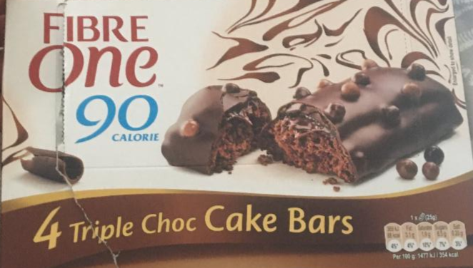 Fotografie - Triple choc cake bars Fiber one