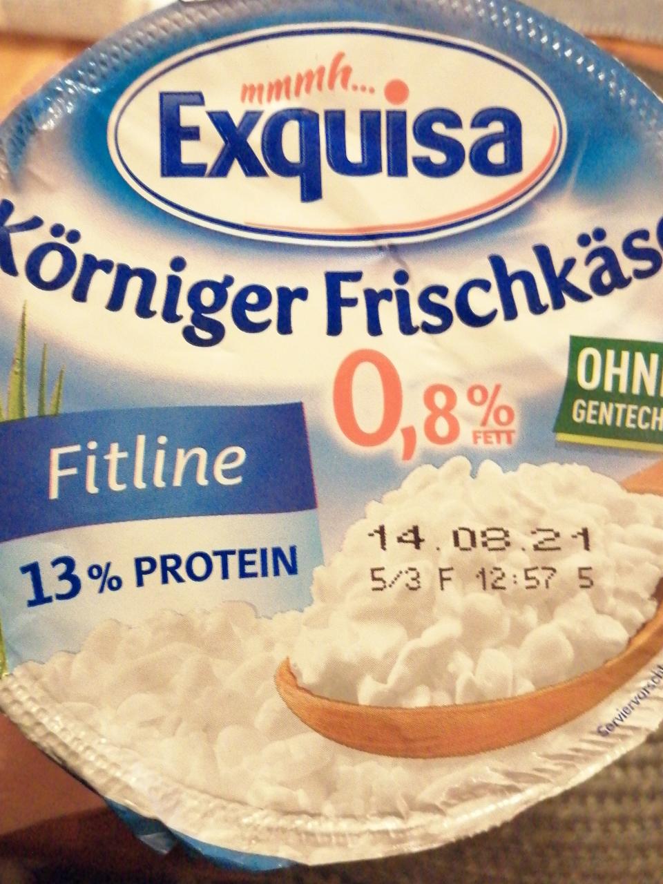 Fotografie - Körniger Frischkäse fitline 0,8 % Fett Exquisa