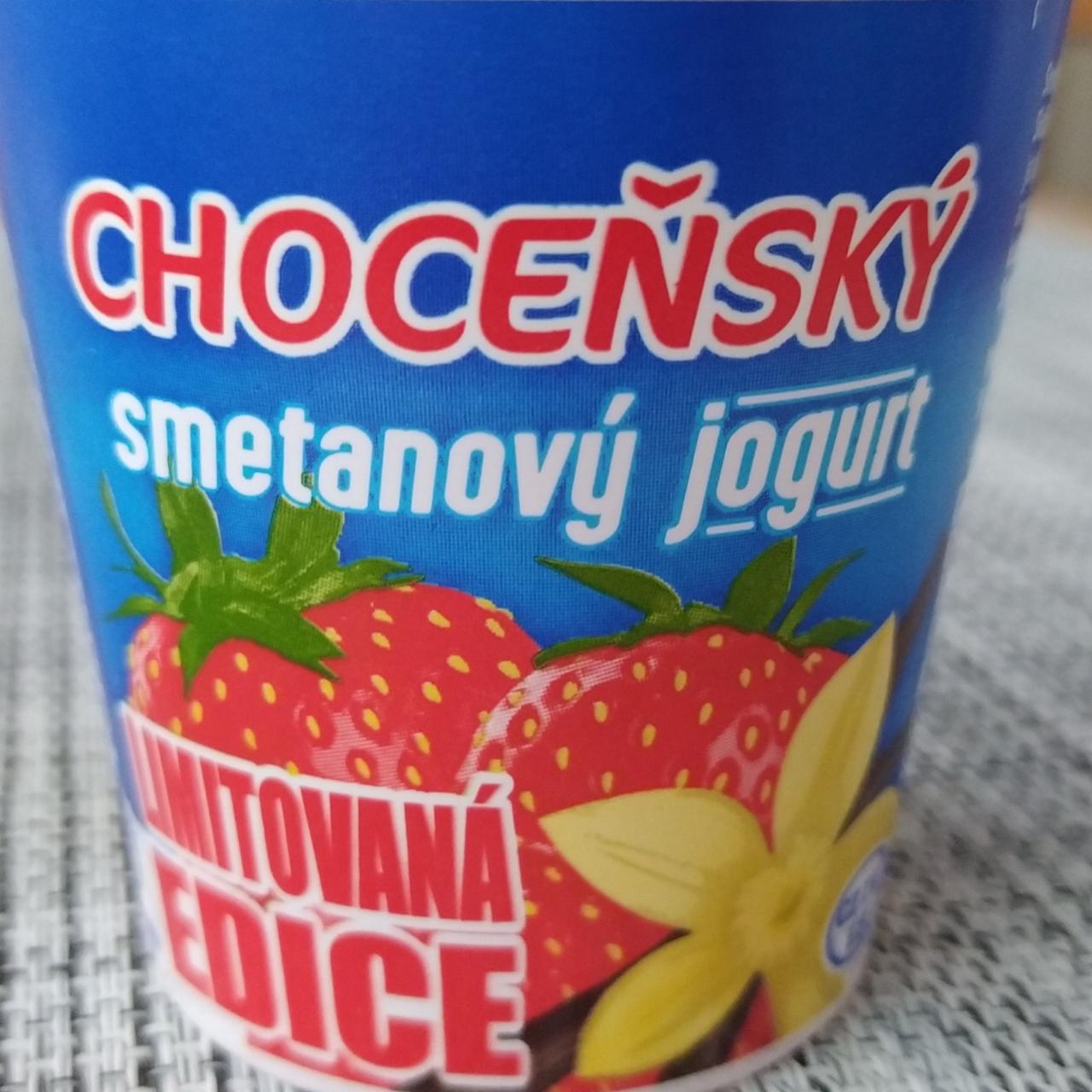 Fotografie - Smetanový jogurt Jahoda s vanilkou Choceňská mlékárna