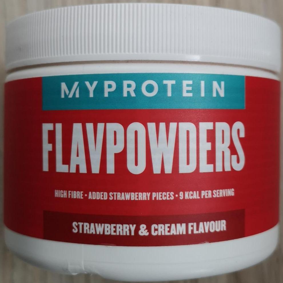 Fotografie - Flavpowders Strawberry & Cream Flavour Myprotein